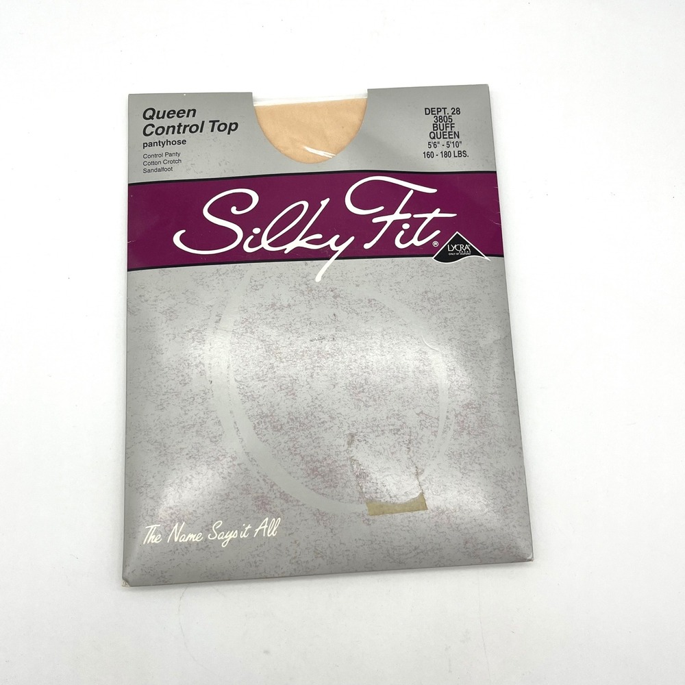 Silky Fit Queen Control Top Pantyhose 5'6"-5'10" 160-180 lbs Nude‎ Hosiery